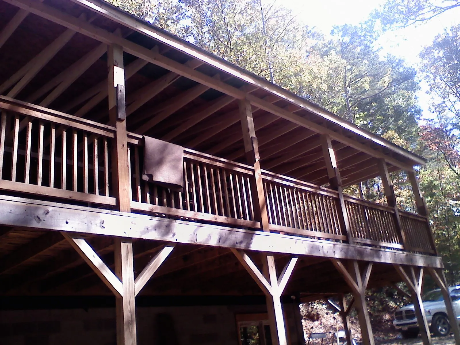 Timber framing under a new elevated porch and deck — Roof Leak Repair in Seneca Falls by Roofing Brothers